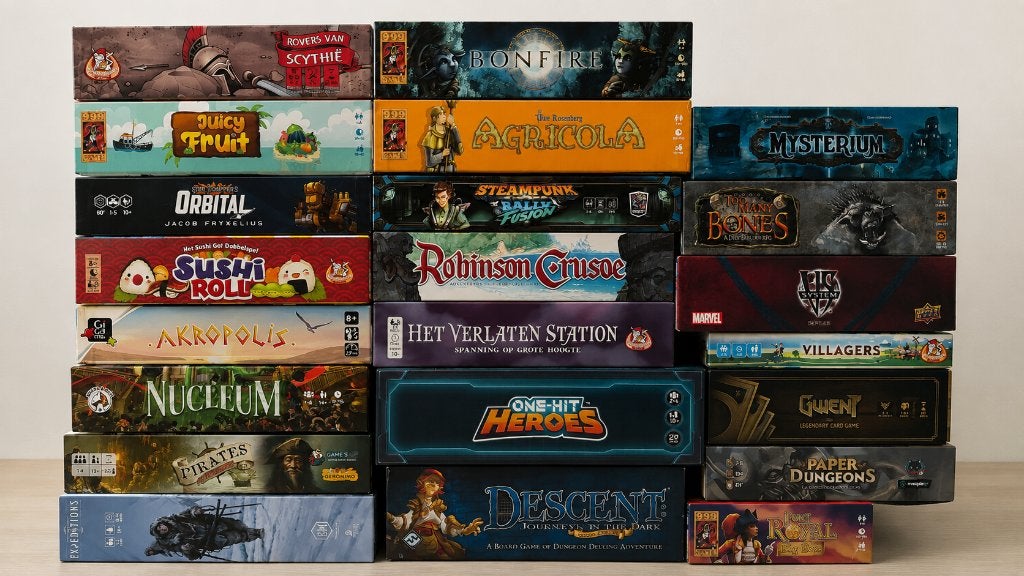 Bordspellen uitverkoop, kasten vol & SPIEL Essen komt eraan!, Hobby en Vrije tijd, Een of twee spelers, Ophalen of Verzenden, Zo goed als nieuw