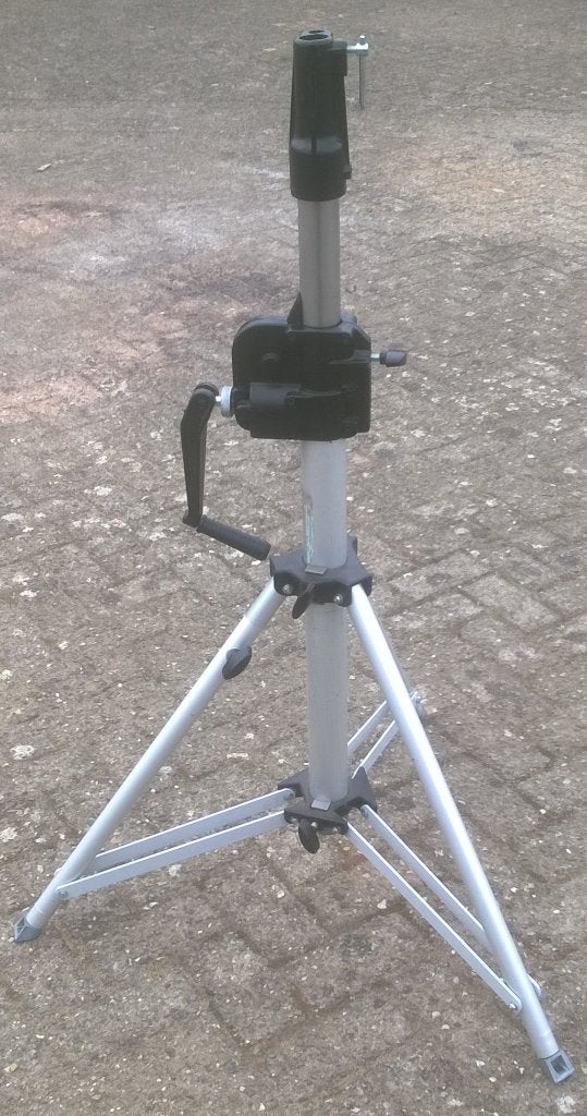 Statief wind-up tbv volgspot, Muziek en Instrumenten, Ophalen of Verzenden, Zo goed als nieuw, Instrumentstandaard, Licht of Laser