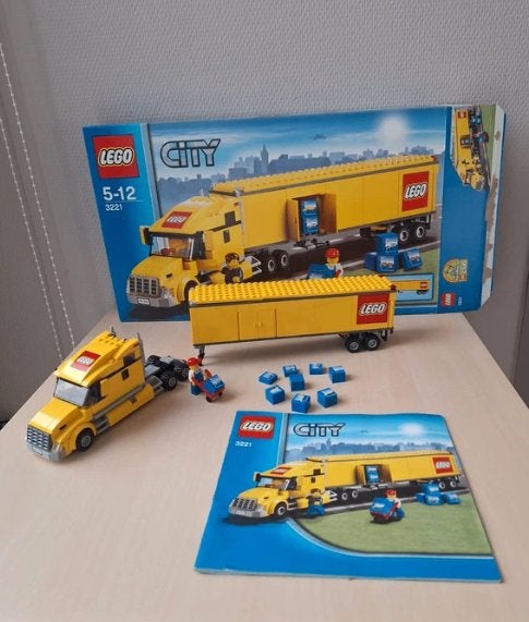 Lego City 3221 - gele pakjestruck, City, Lego, Ophalen of Verzenden, Zo goed als nieuw