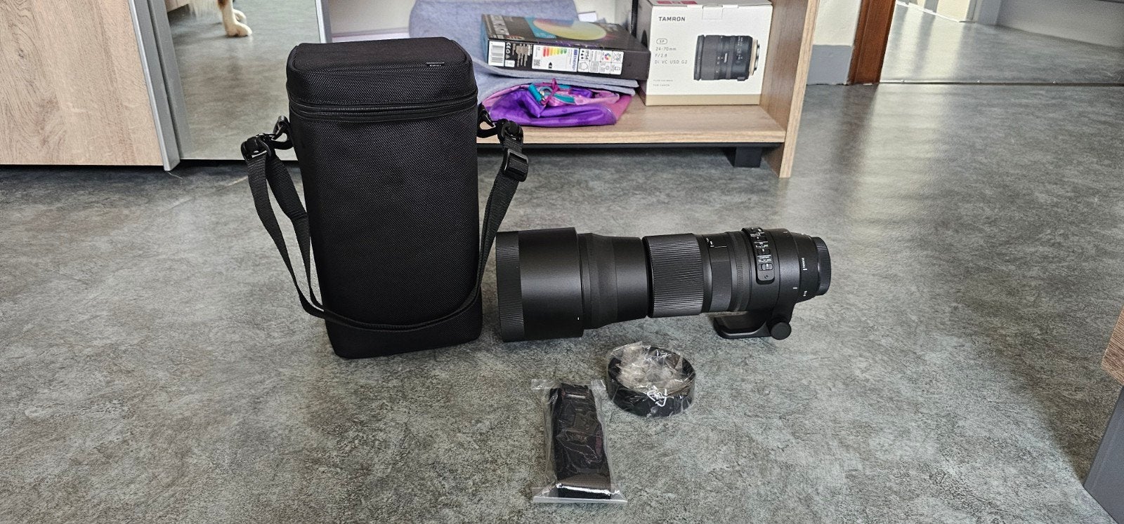 Sigma 150-600mm f/5-6.3 DG OS HSM Contemporary Canon, Enlèvement, Canon, Bouchons d'objectif