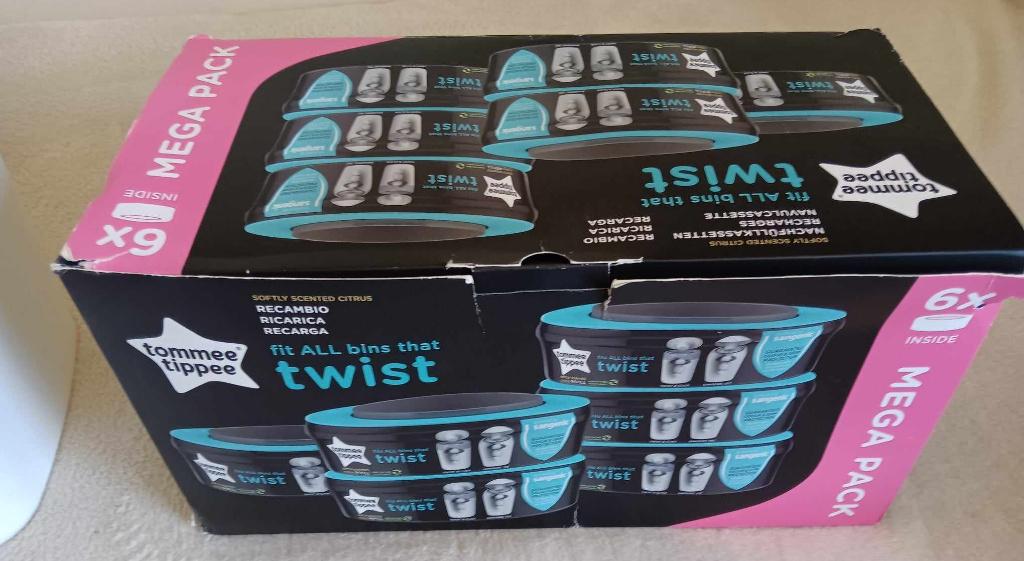 6 Nieuwe cassettes tommee tippee twist  + gratis luieremmer, Kinderen en Baby's, Badjes en Verzorging, Ophalen, Nieuw, Luieremmer