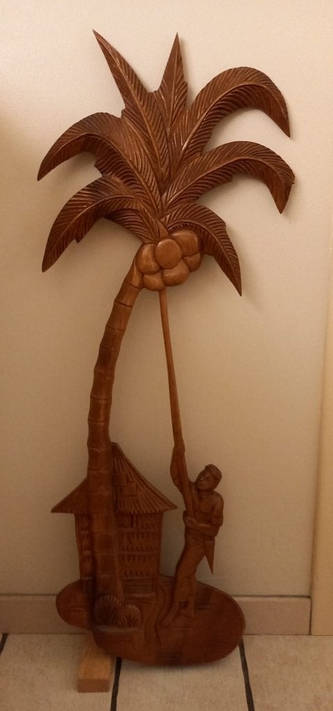 Houtsnijwerk Bali, Antiek en Kunst, Ophalen, Houtsnijwerk, 50 - 100 cm, Handgemaakt