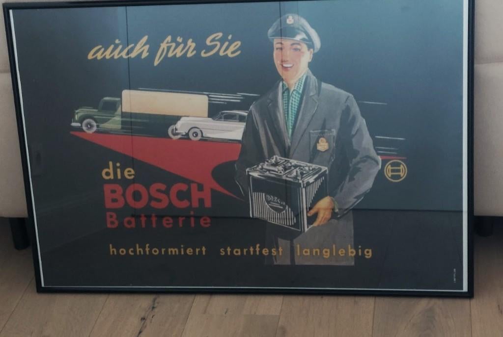 Bosch poster , zeer mooi !, Met lijst, Deurposter of groter, Rechthoekig Liggend, Ophalen of Verzenden