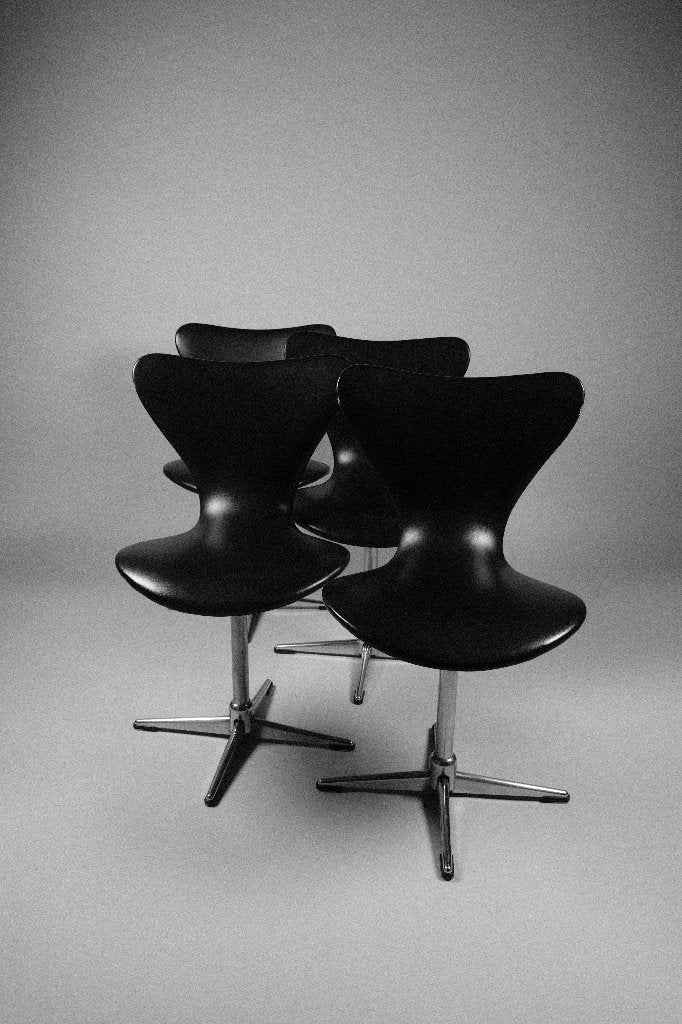Chaises Scandinaves Fritz Hansen, Vintage, Enlèvement, Utilisé, Cuir