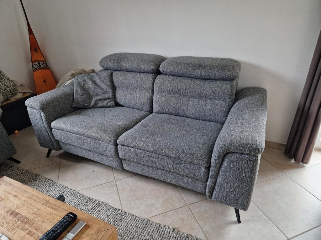 Salon complet moderne avec 2 relax électriques, Maison & Meubles, Canapés | Salons, Trois personnes, 100 à 125 cm, Comme neuf