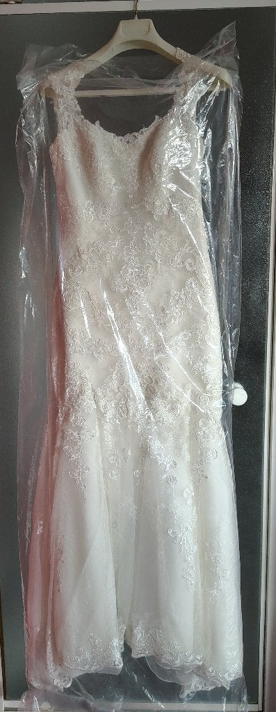Trouwjurk met sleep maat 36, Ophalen of Verzenden, Zo goed als nieuw, Wit, Trouwjurk