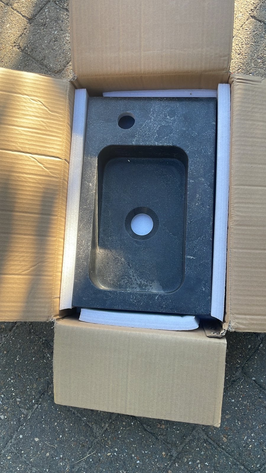 Natuurstenen tablet  400x243x95, Ophalen, Nieuw, Steen, Wastafel