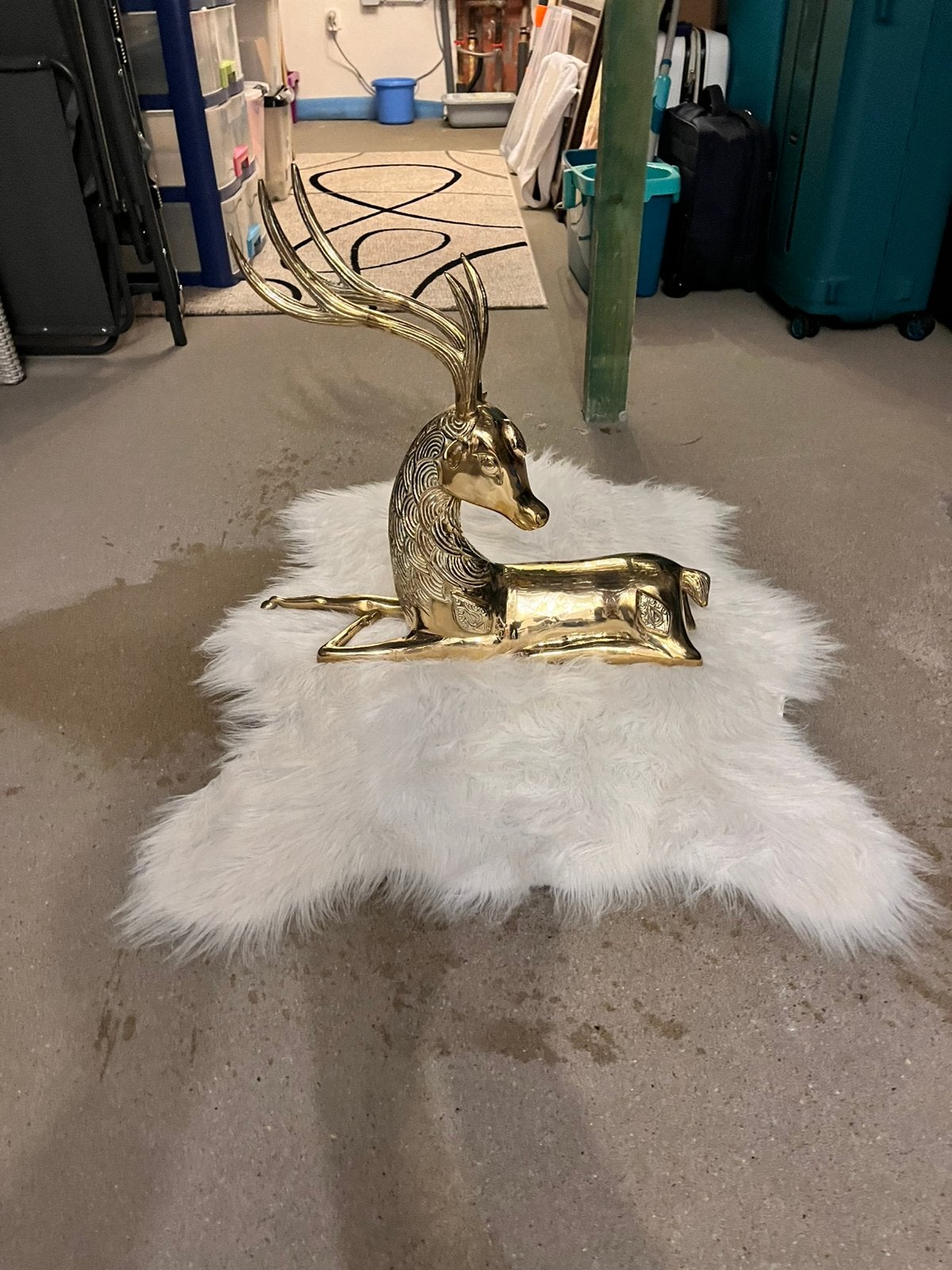 Prachtig Vintage Hollywood Regency Messing Hert, Ophalen, Zo goed als nieuw