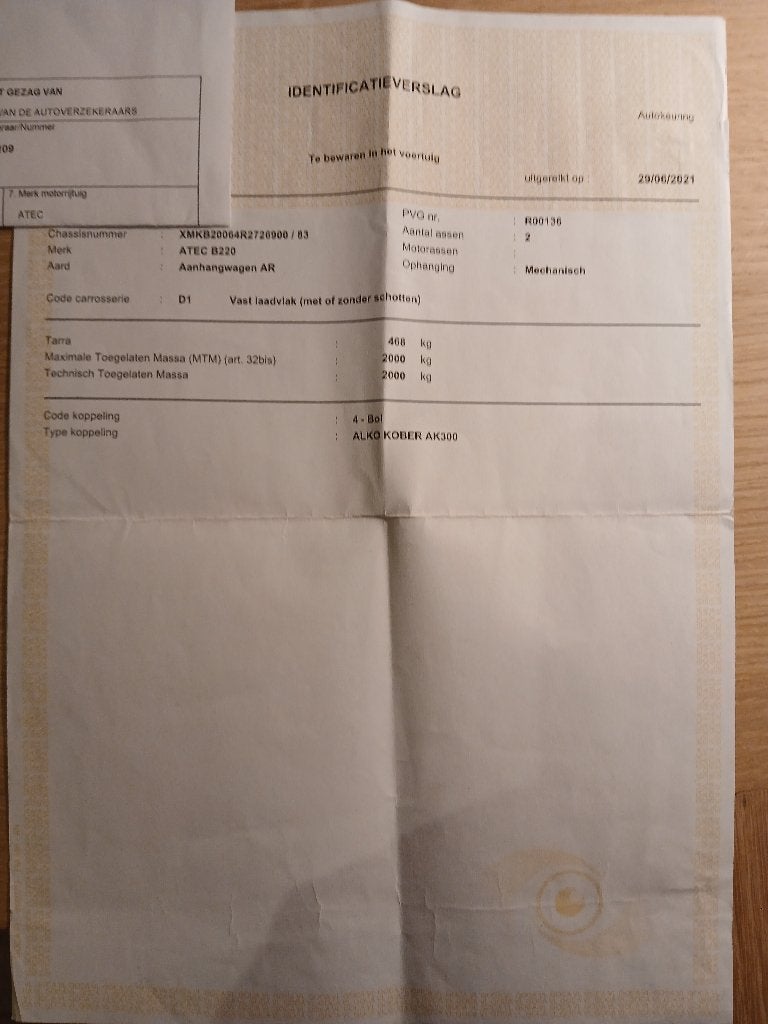 aanhangwagen, Ophalen, Gebruikt