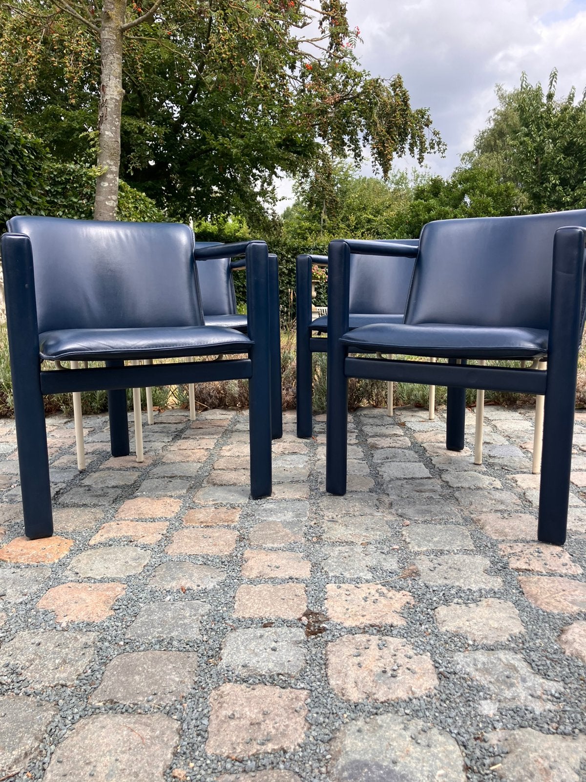 Vintage Design stoelen Hugo de Ruiter, Maison & Meubles, Hugo de Ruiter, Comme neuf, Enlèvement, Bleu