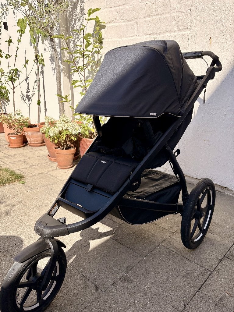 Thule Urban Glide 3 +regenhoes+voetenzak+veiligheidsbumper, Ophalen, Gebruikt, Kinderwagen, Luchtbanden