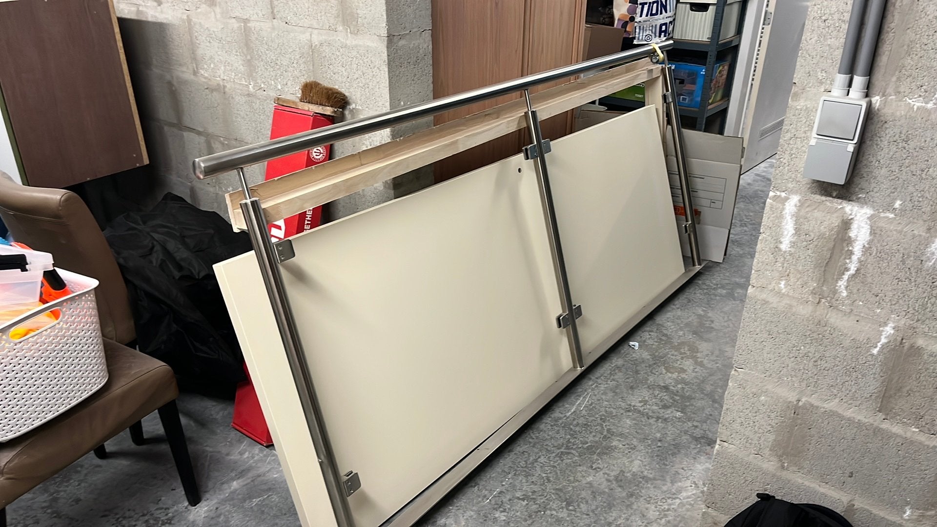 Inox balustrade met glas, Ophalen, Zo goed als nieuw