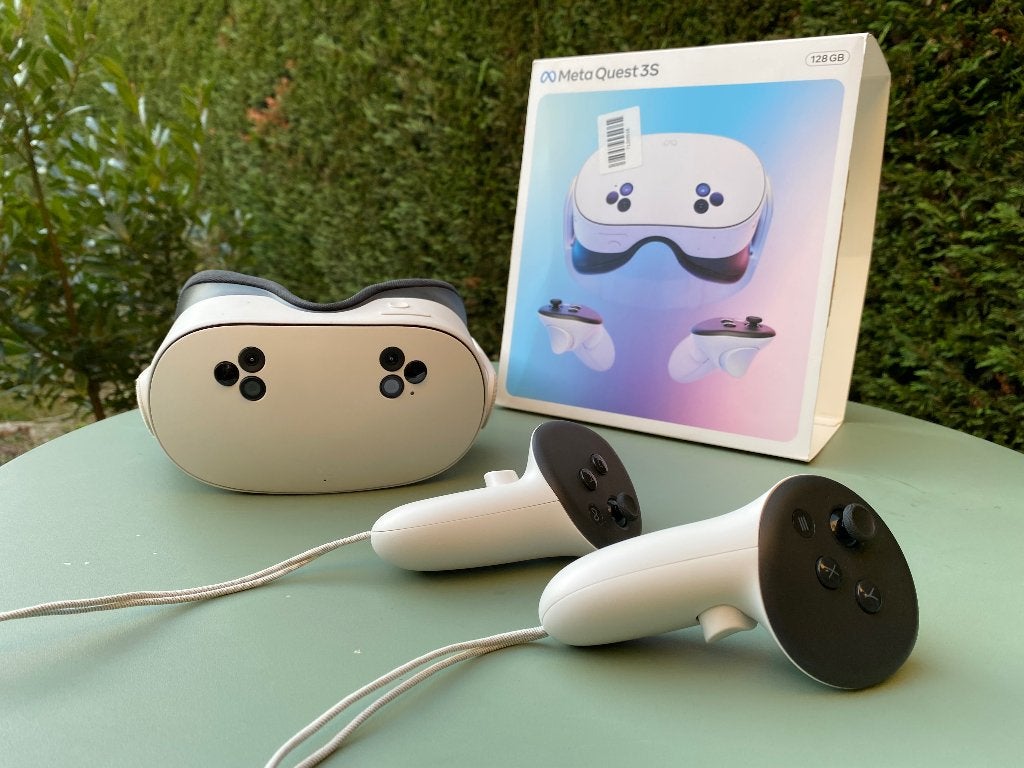 Meta Quest 3S 128GB - weinig gebruikt + originele doos, Consoles de jeu & Jeux vidéo, Enlèvement, Utilisé, Lunettes VR, Autres plateformes
