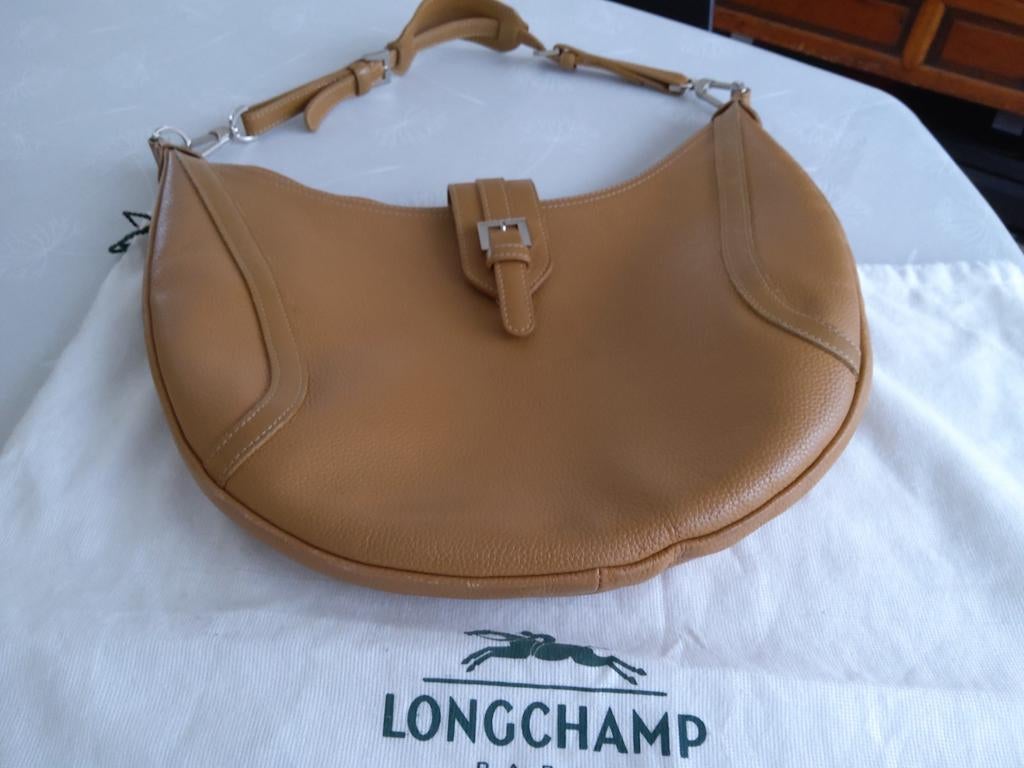 Longchamps  handtas in leder., Enlèvement ou Envoi, Sac à main