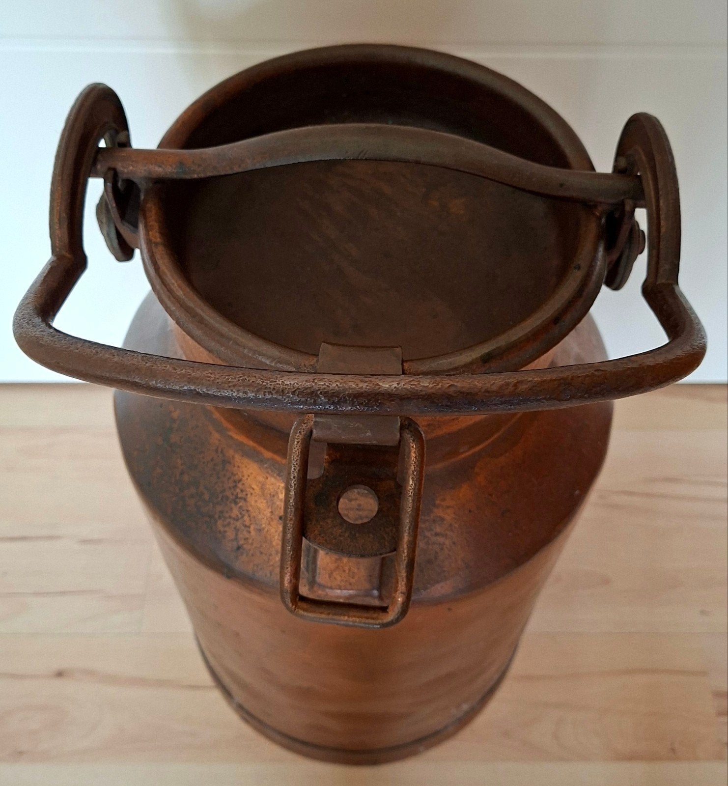 Vintage koperen melkkan 20 liter - Merk MELO, Antiek en Kunst, Antiek | Brons en Koper, Ophalen, Koper