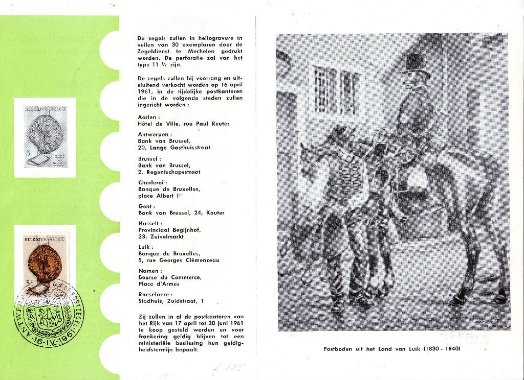 Postzegels België : Postblaadjes, brieven en FDC's, Ophalen of Verzenden, Brief