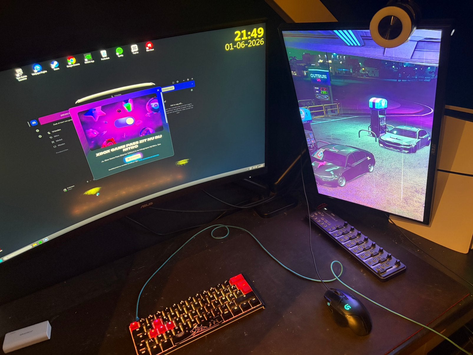 Complete gaming/streaming setup, Ophalen, ASUS, Zo goed als nieuw