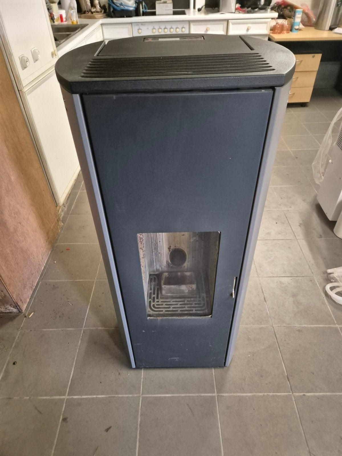 mooie pelletkachel 8.0 KW, Ophalen, Gebruikt, Pelletkachel, Vrijstaand