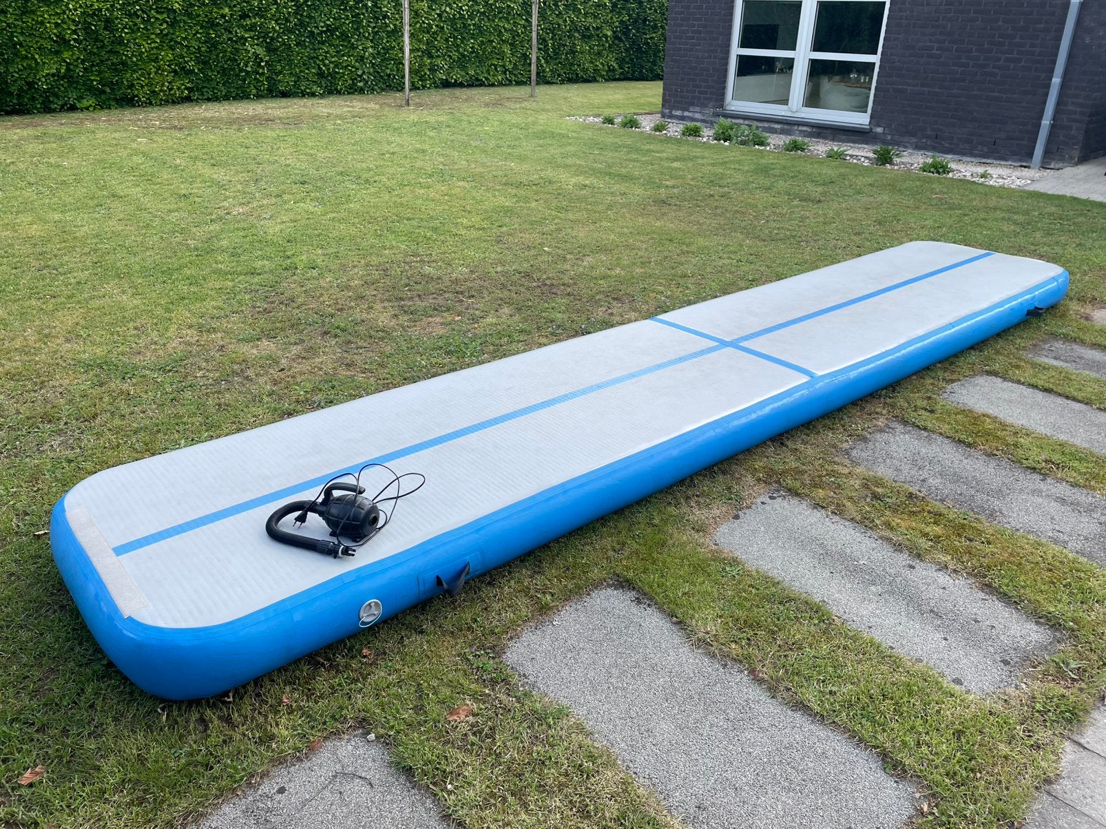 Airtrack, Sport en Fitness, Turnen, Ophalen, Zo goed als nieuw, Grijs, Materiaal