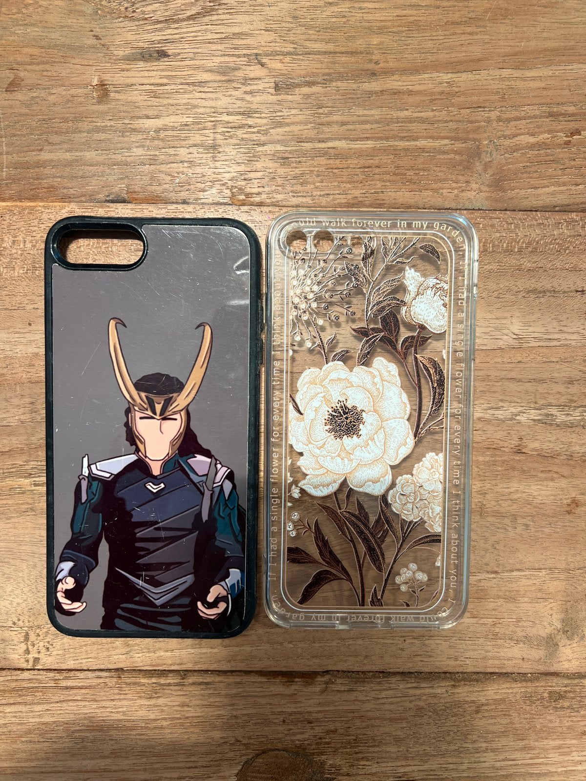 Coques pour iPhone 8 Plus - Motif Loki & Flower, Enlèvement ou Envoi, Comme neuf, Transparent, IPhone 8