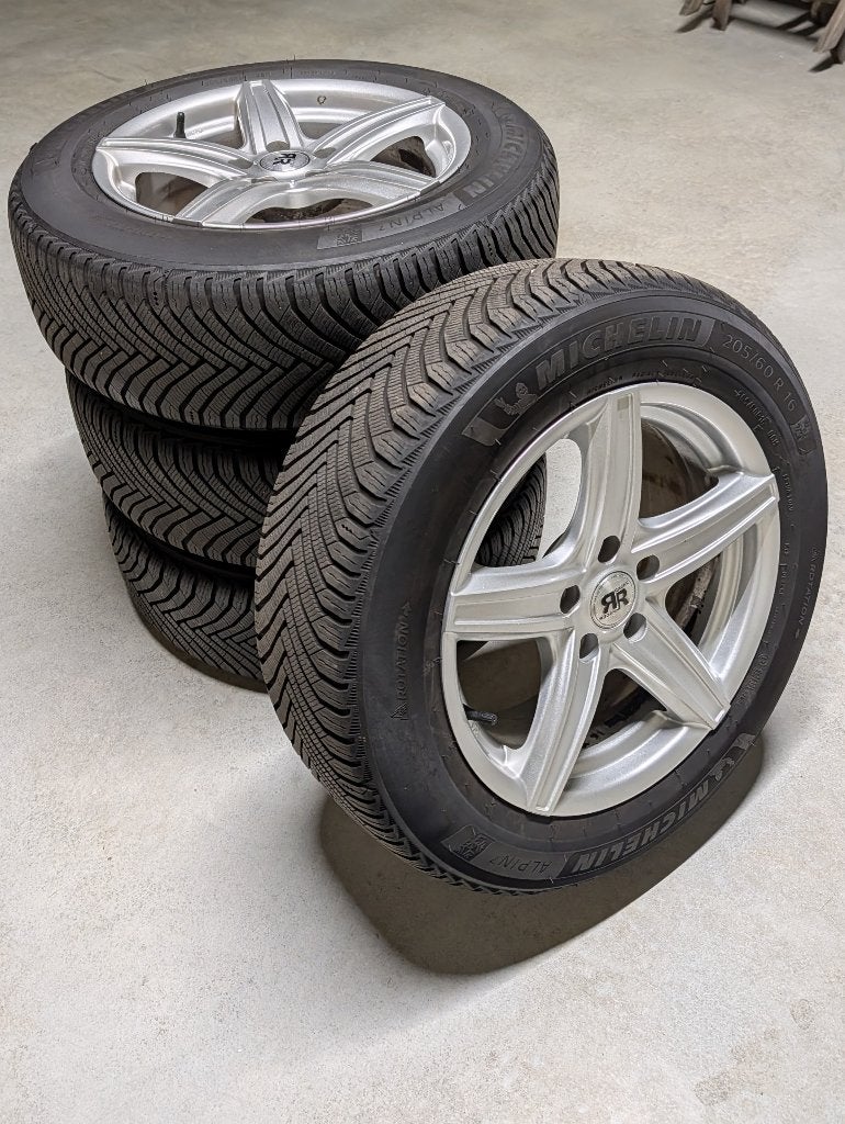 KIT HIVER - JANTES ALUMINIUM - MICHELIN - 205/60 R16 - 5x108, Pneus hiver, 16 pouces, Véhicule de tourisme, 205 mm