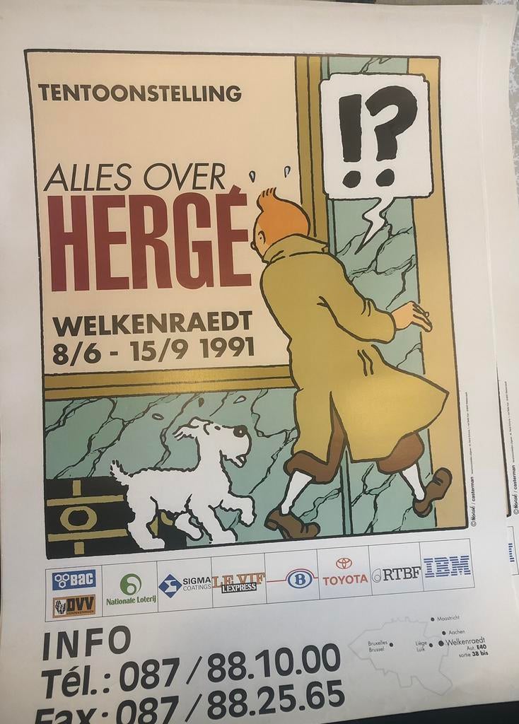 Poster Kuifje NDL, Ophalen of Verzenden, Zo goed als nieuw