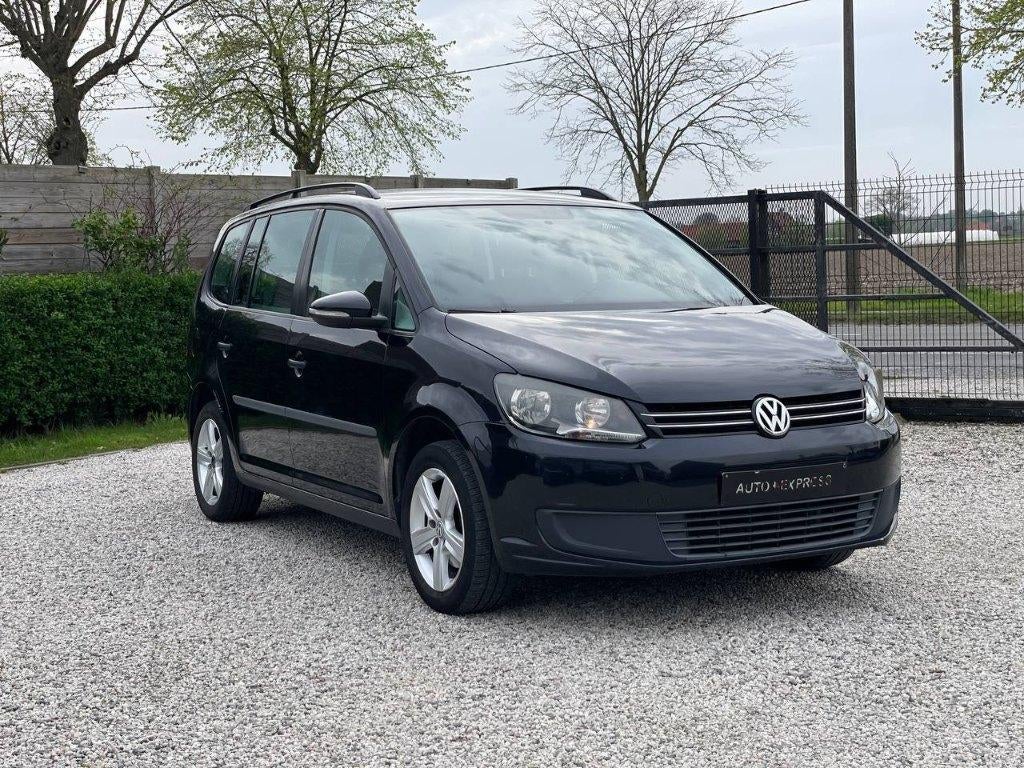 Volkswagen Touran/1.2 Benzine/Clima/Garantie/***, Auto's, Euro 5, Monovolume, Zwart, 5 deurs