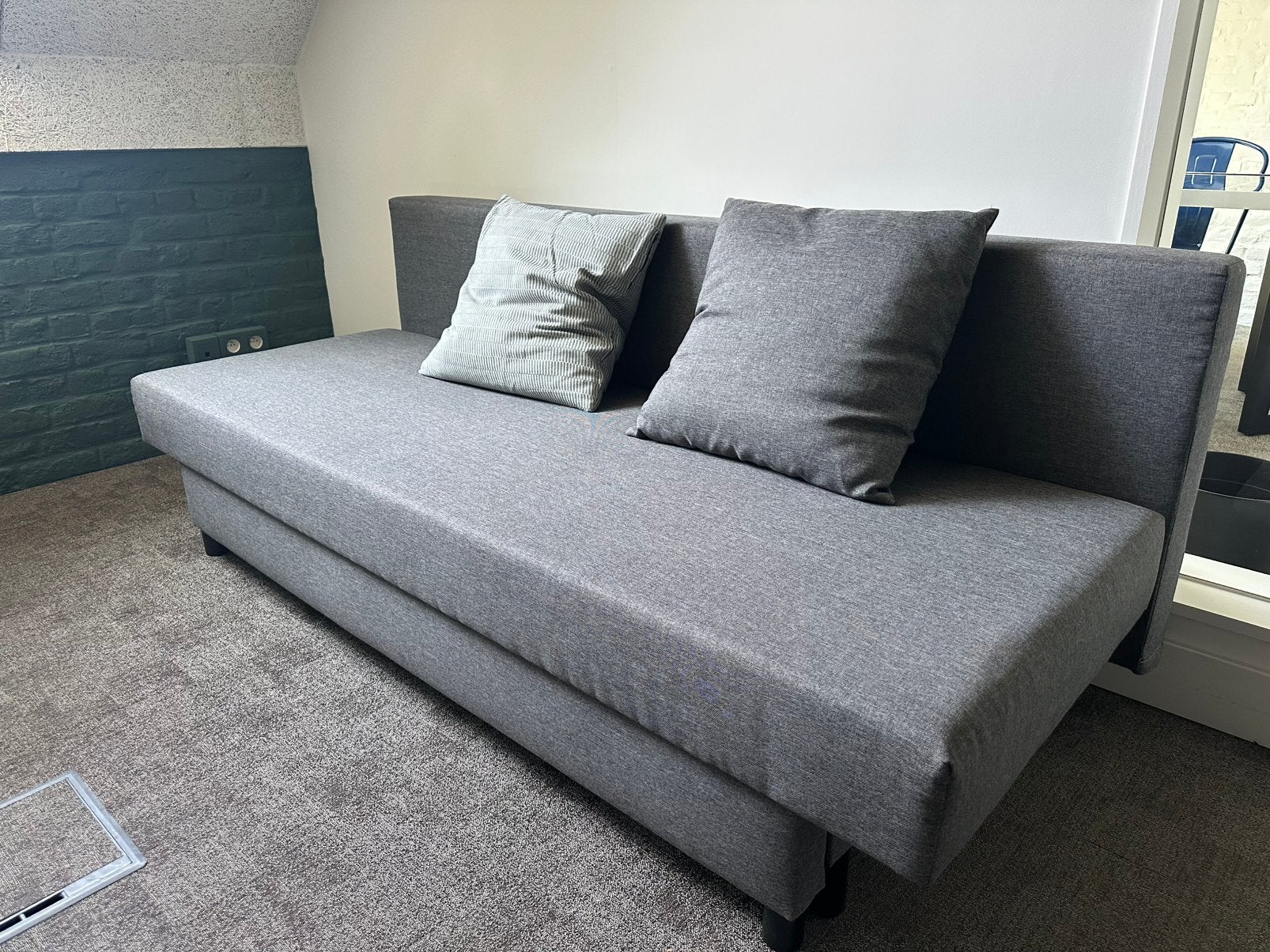 Canapé convertible avec espace de stockage, Maison & Meubles, Enlèvement, Comme neuf