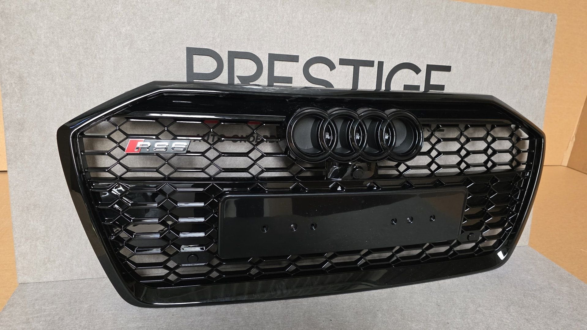 Grill Audi A6 C8 4K S-line S6 RS6 LOOK GRILLE HOOGLANS ZWART, Auto-onderdelen, -, Voor, Nieuw, Bumper