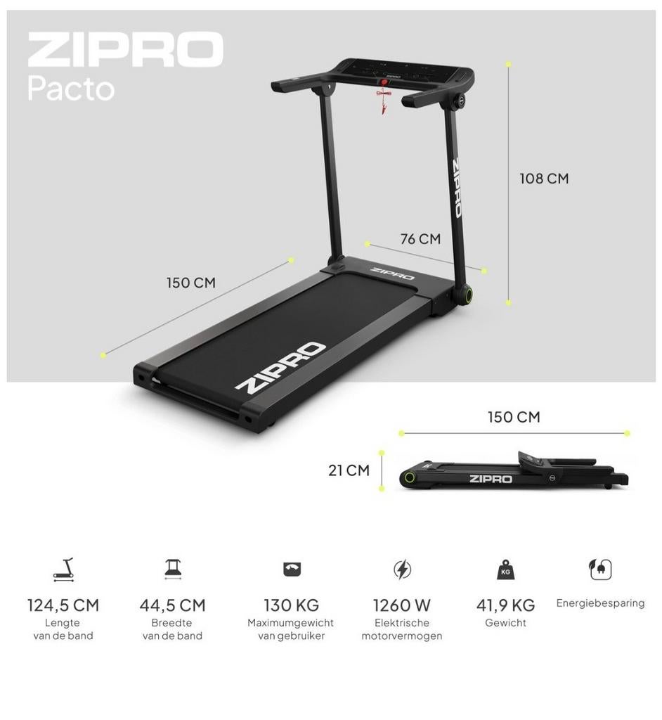 NEUF Tapis de course 1 - 16km/h, Sports & Fitness, Équipement de fitness, Neuf, Tapis de fitness