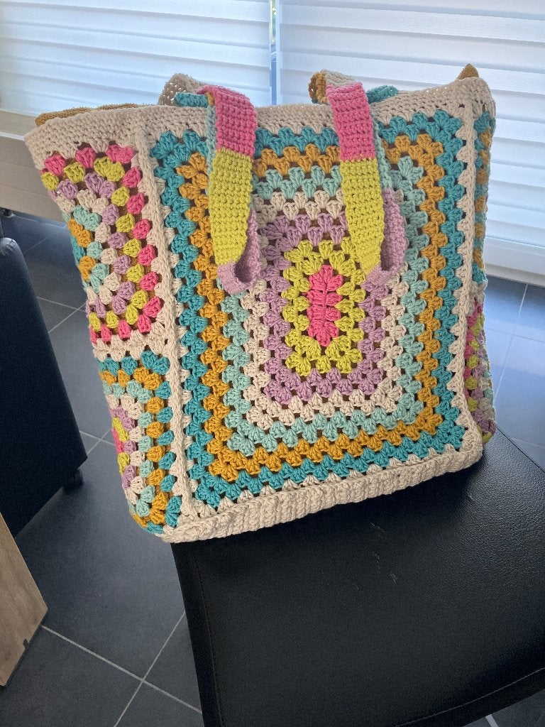 Strandtas Granny squares handwerk, Ophalen, Zo goed als nieuw, Overige kleuren, Shopper