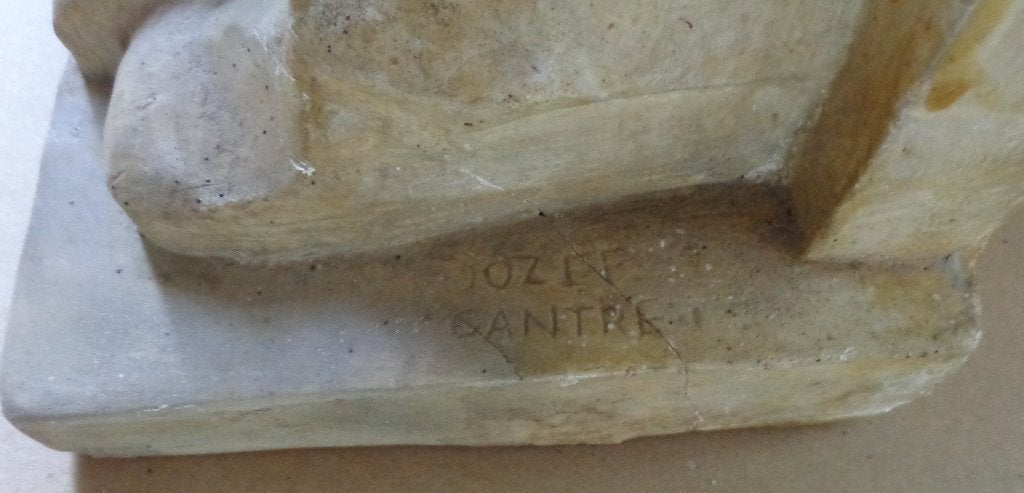 JOZEF CANTRE / ECCE HOMO / SCULPTUUR GIPS / H=85 cm / SIG, Ophalen, Art deco, Gips, 50 - 100 cm