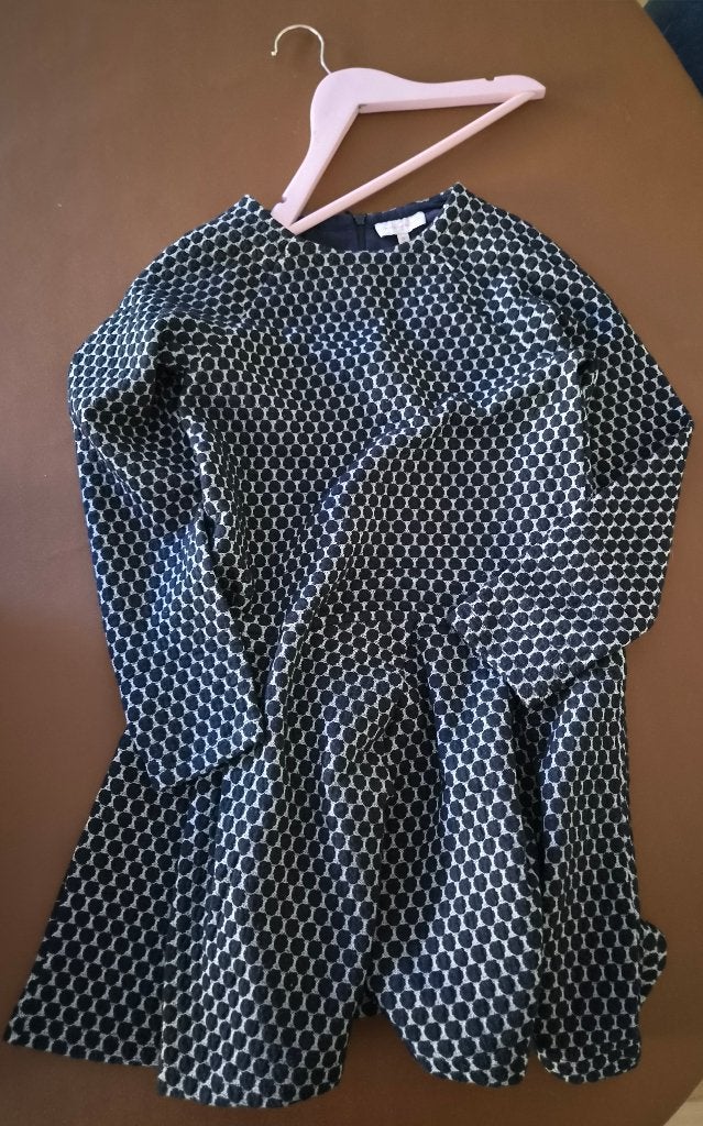 Robe hiver 10 ans - Look chic jacquard - Lili Gaufrette, Robe ou Jupe, Lili Gaufrette, Comme neuf, Enlèvement