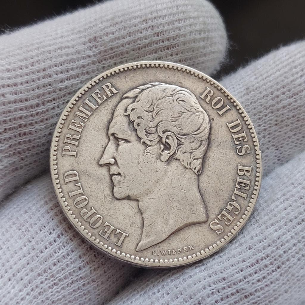 Piece de monnaie / Belgique / Leopold I / 5 Francs / 1852, Enlèvement ou Envoi, Argent, Série, Argent