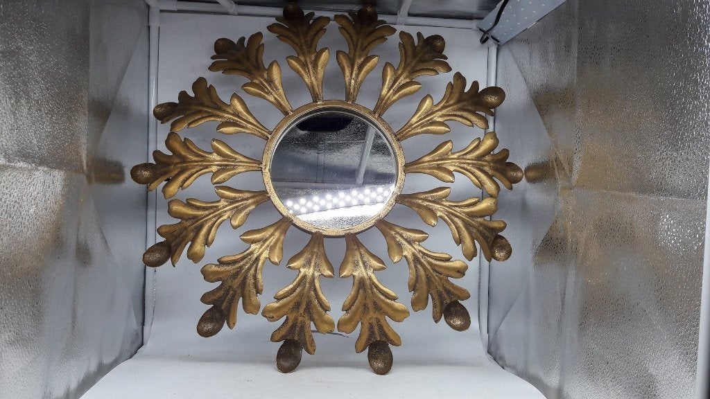 Miroir solaire, Italie, métal des années 1950, Antiquités & Art, Enlèvement ou Envoi