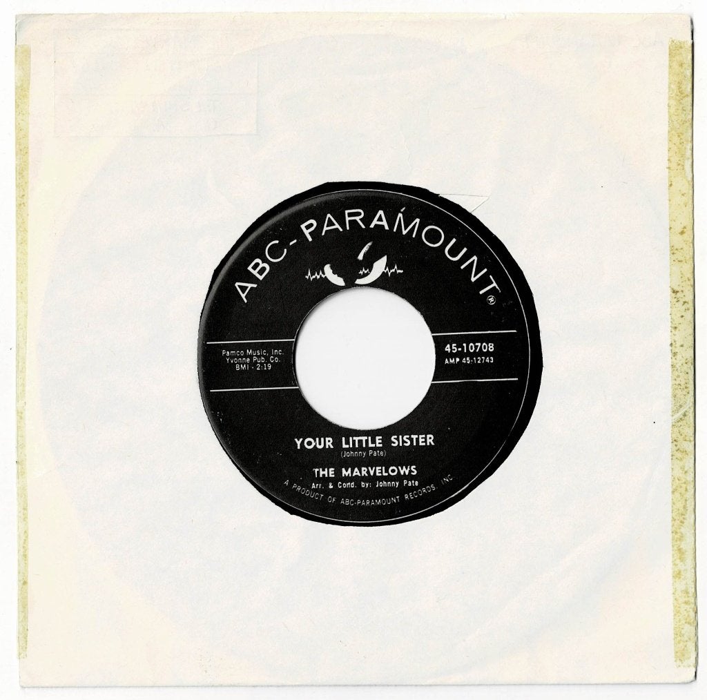 The MARVELOWS - Your little sister / The Shim Sham, CD & DVD, R&B et Soul, 7 inch, Utilisé, Housse de protection extérieure