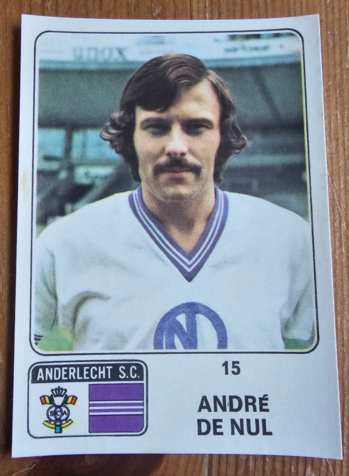 Panini Football 73-74 #15 André De Nul Anderlecht Voetbal!, Ophalen of Verzenden, Zo goed als nieuw, Sticker