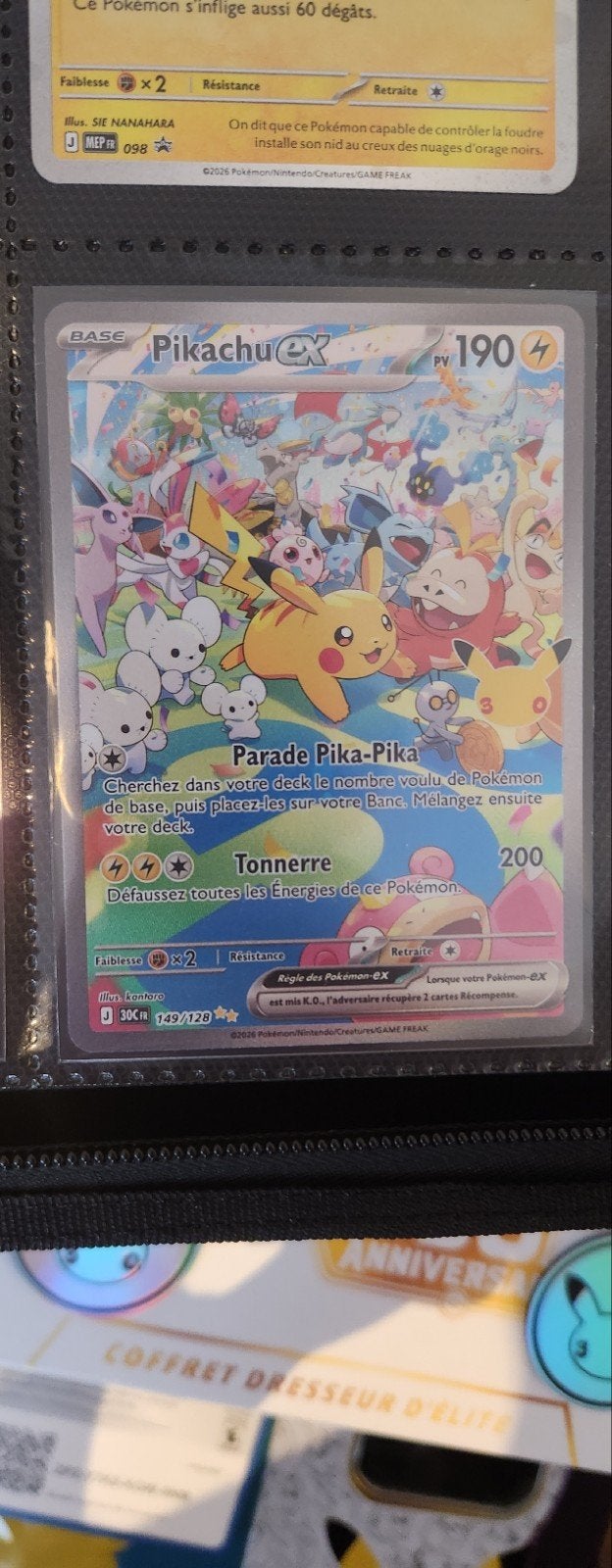 pokemon pikachu ex 149/128 30 ans, Ophalen, Booster
