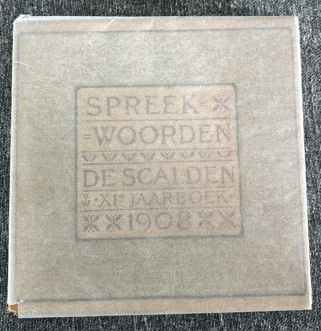 XIde Jaarboek De Scalden (1908) compleet en  zeldzaam, Enlèvement ou Envoi