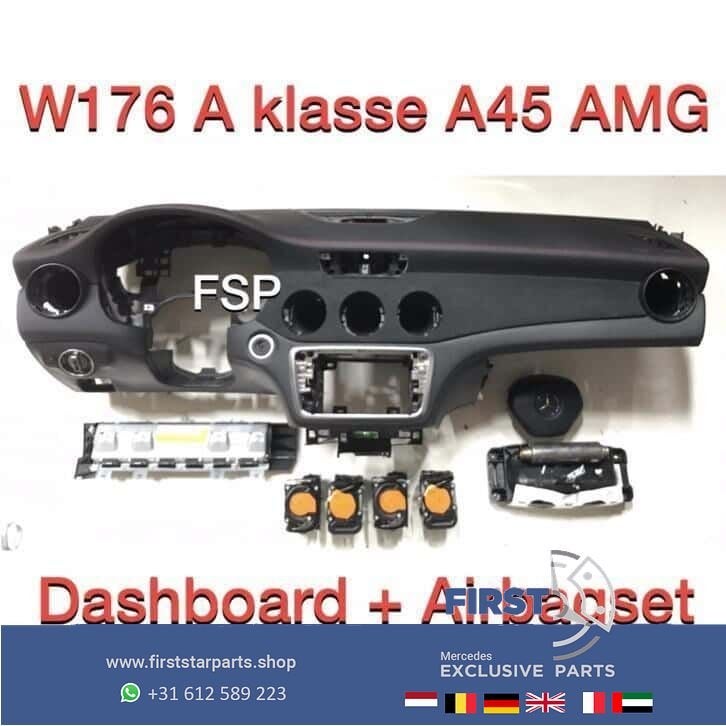 W176 Facelift A45 AMG Dashboard + Airbag Set MB A Klasse A45, Utilisé, -, Avant, -