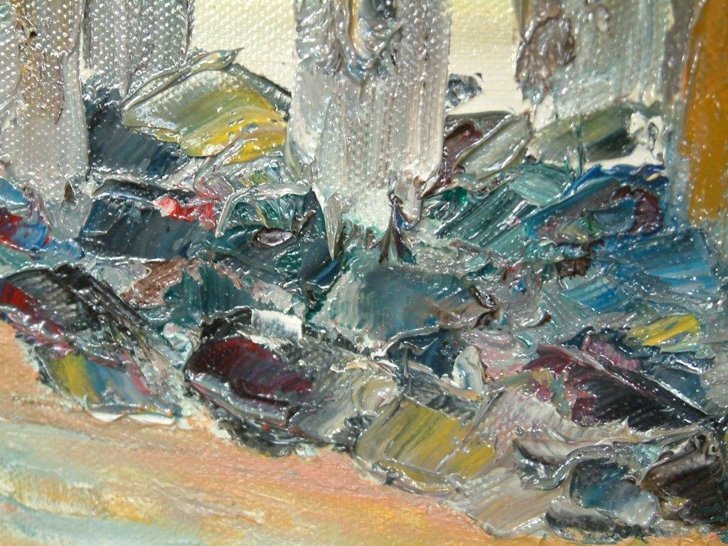 strand palen -basalt en zeepokken  Zoutelande   100 x 80 cm, Antiek en Kunst, Ophalen