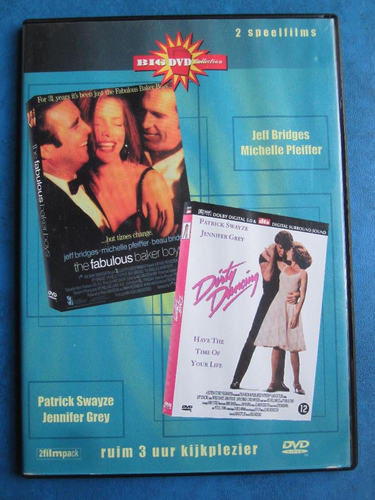 The Fabulous Baker Boys + Dirty Dancing (2 films op 1 DVD), Boxset, Drama, Ophalen of Verzenden, Zo goed als nieuw
