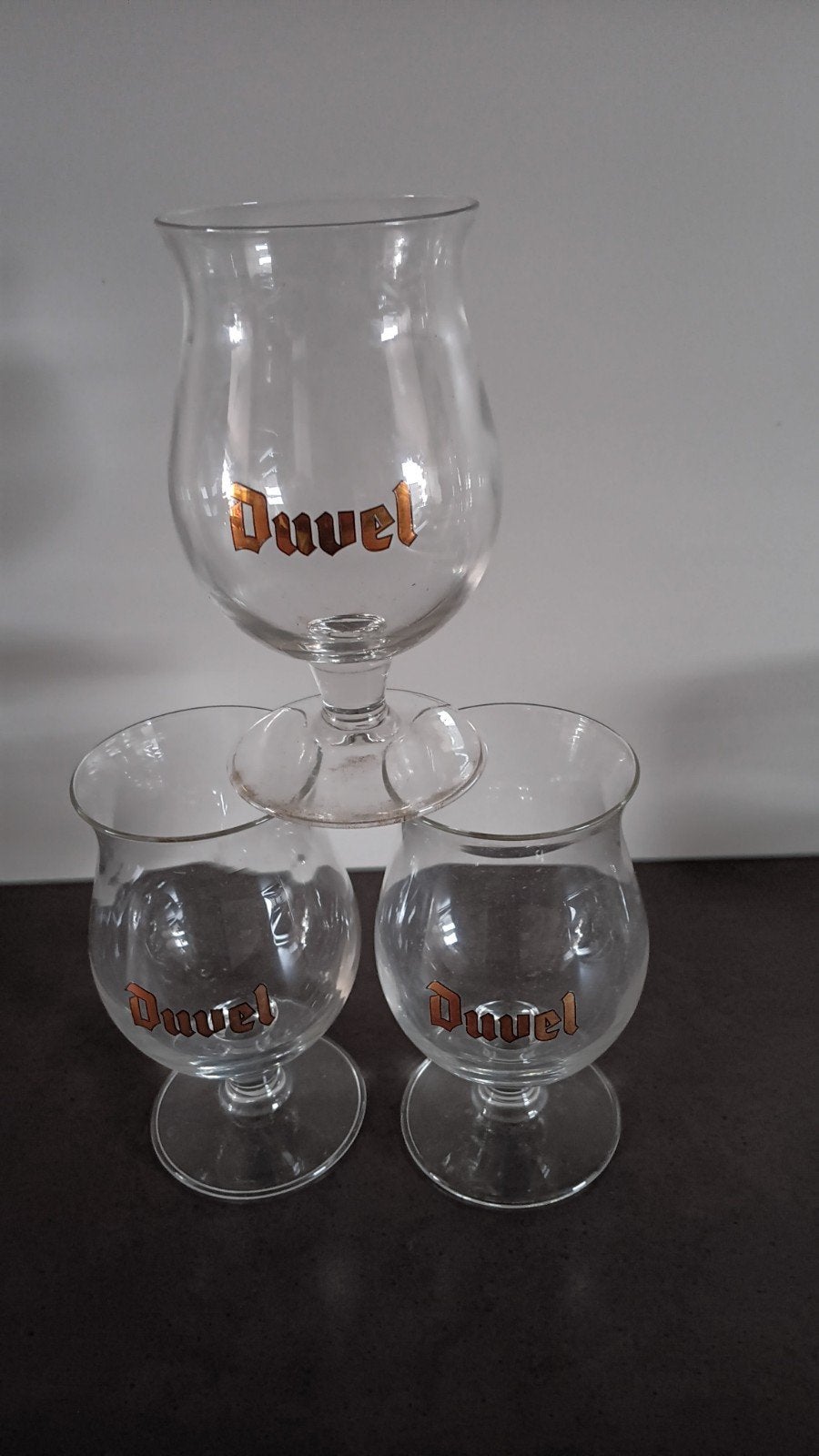 3 kleine duvel glazen, Verzamelen, Ophalen