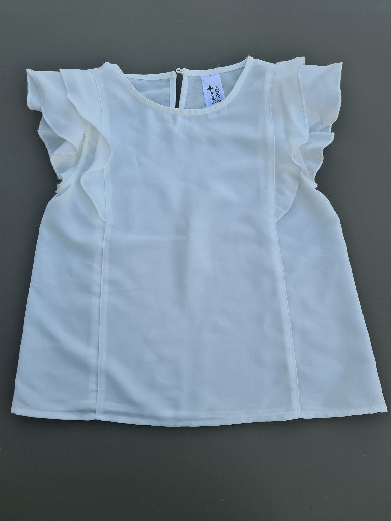 wit shirt, topje, CA, 128, Kinderen en Baby's, Kinderkleding | Maat 128, Ophalen, Zo goed als nieuw