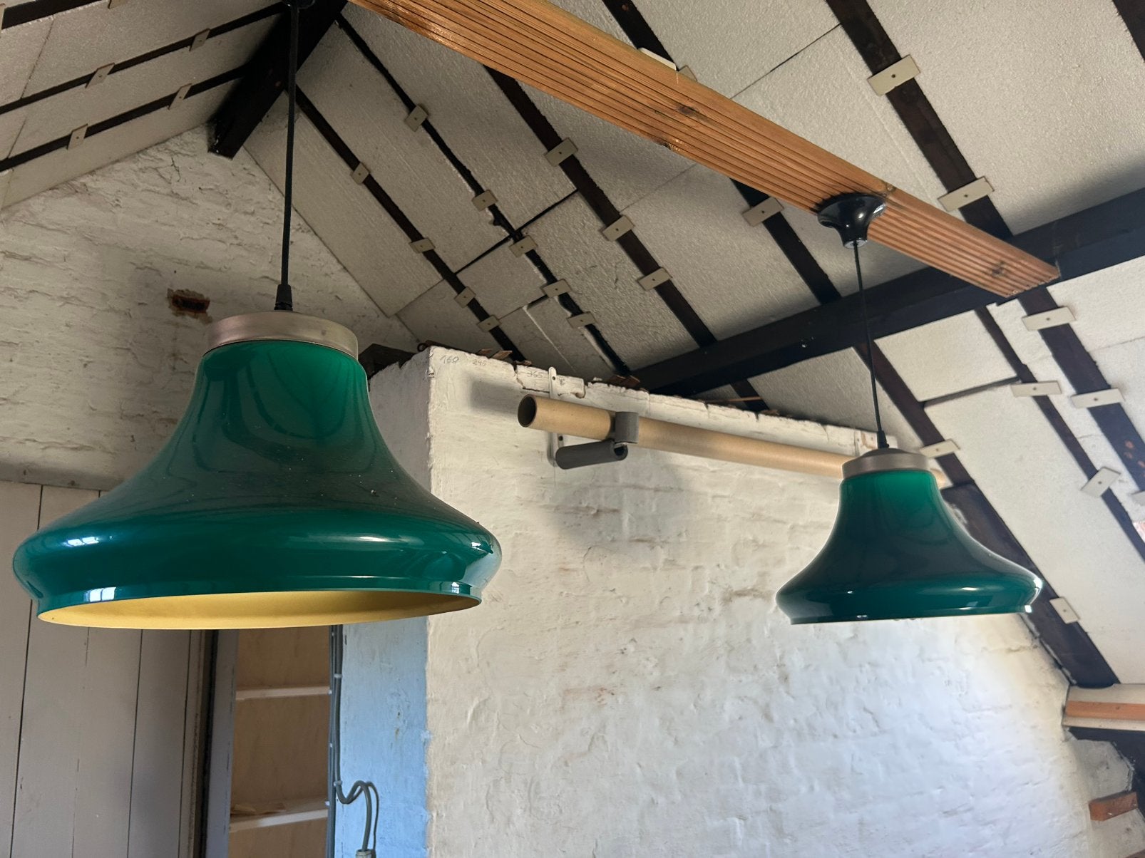 2x hanglamp biljart style, Ophalen, Zo goed als nieuw