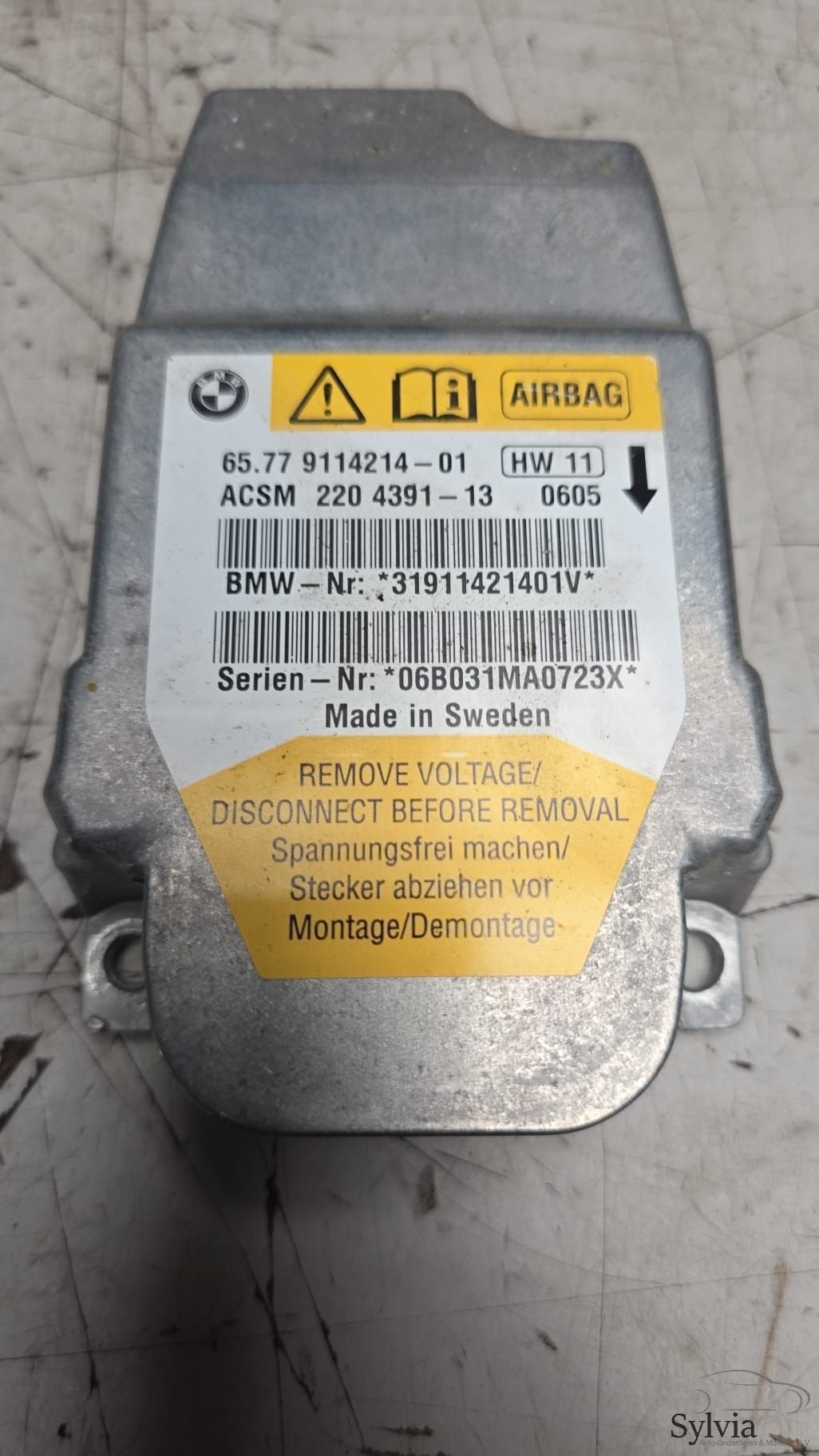 Airbag module BMW Z4 serie E85 E86 65779145400 9145400 65779, Auto-onderdelen, Dashboard en Schakelaars, Gebruikt, -, -, Ophalen of Verzenden