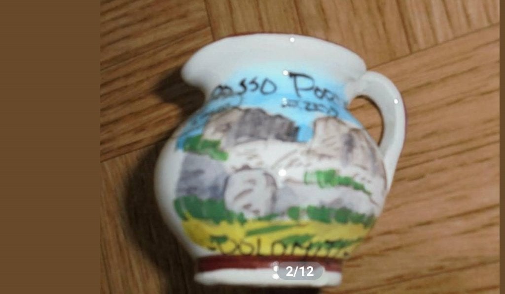 keramieken potje nieuw souvenier italie de dolomieten, Ophalen of Verzenden, Nieuw