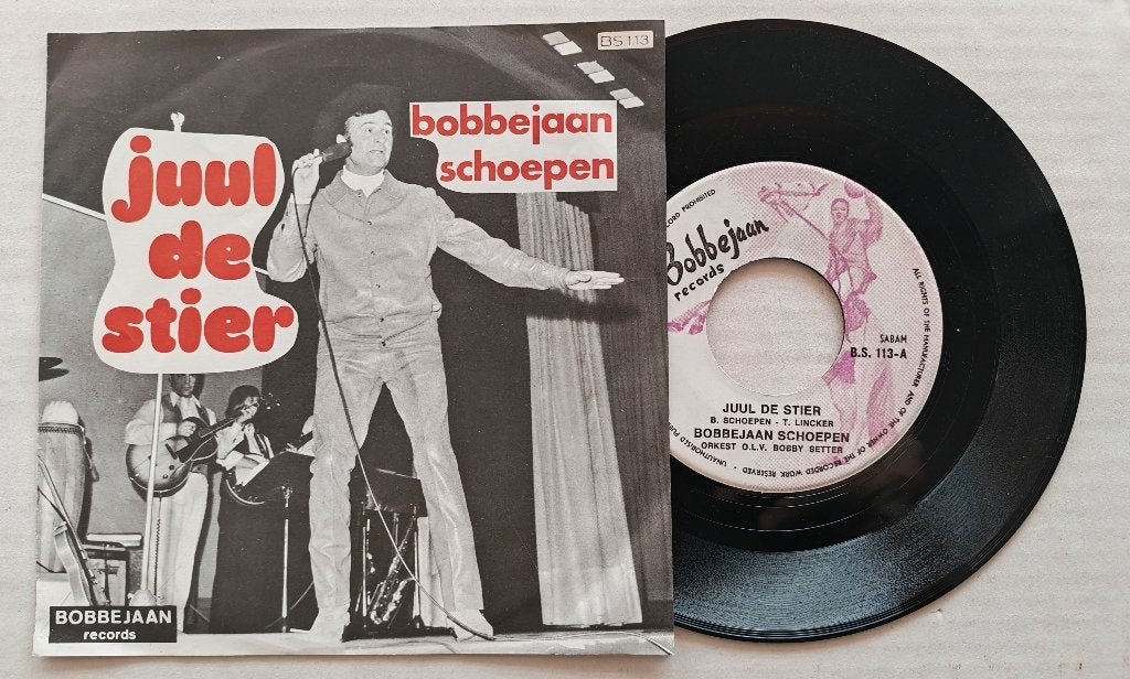 BOBBEJAAN SCHOEPEN - Juul de stier (45t), CD & DVD, Enlèvement ou Envoi, Comme neuf, 7 inch, Schlager