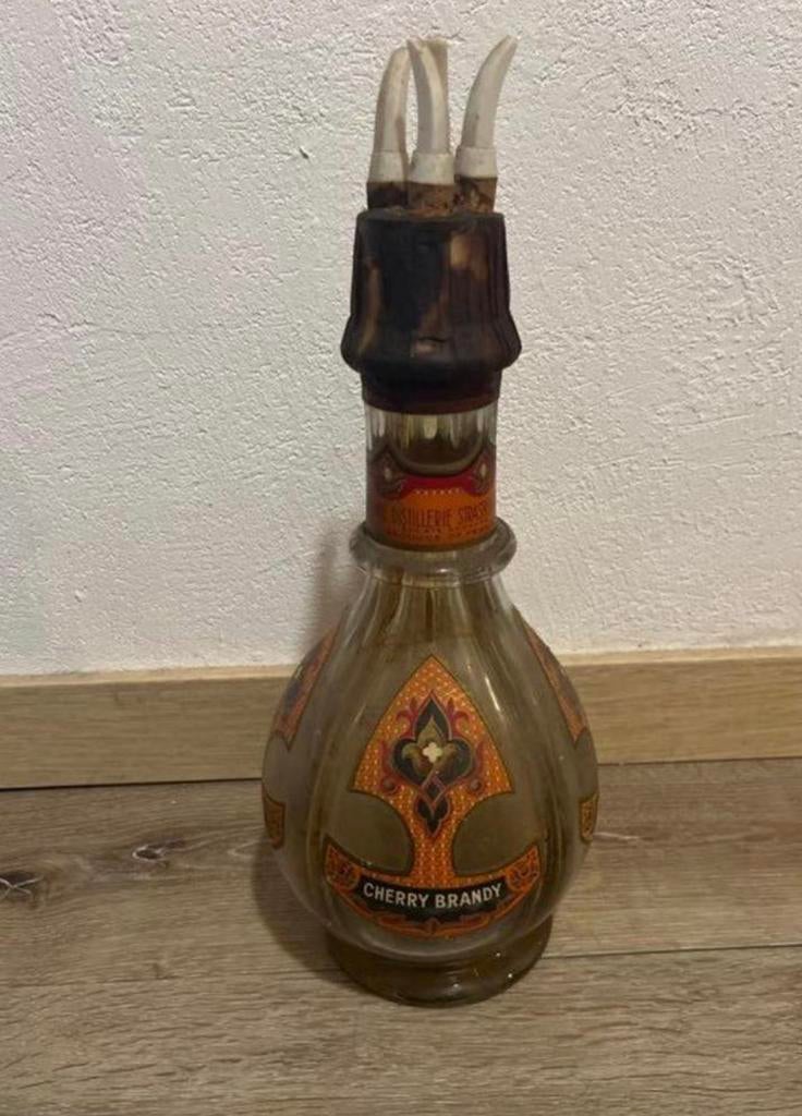 Ancienne bouteille liqueur 4 compartiments DOLFI, Collections, Enlèvement ou Envoi, Comme neuf