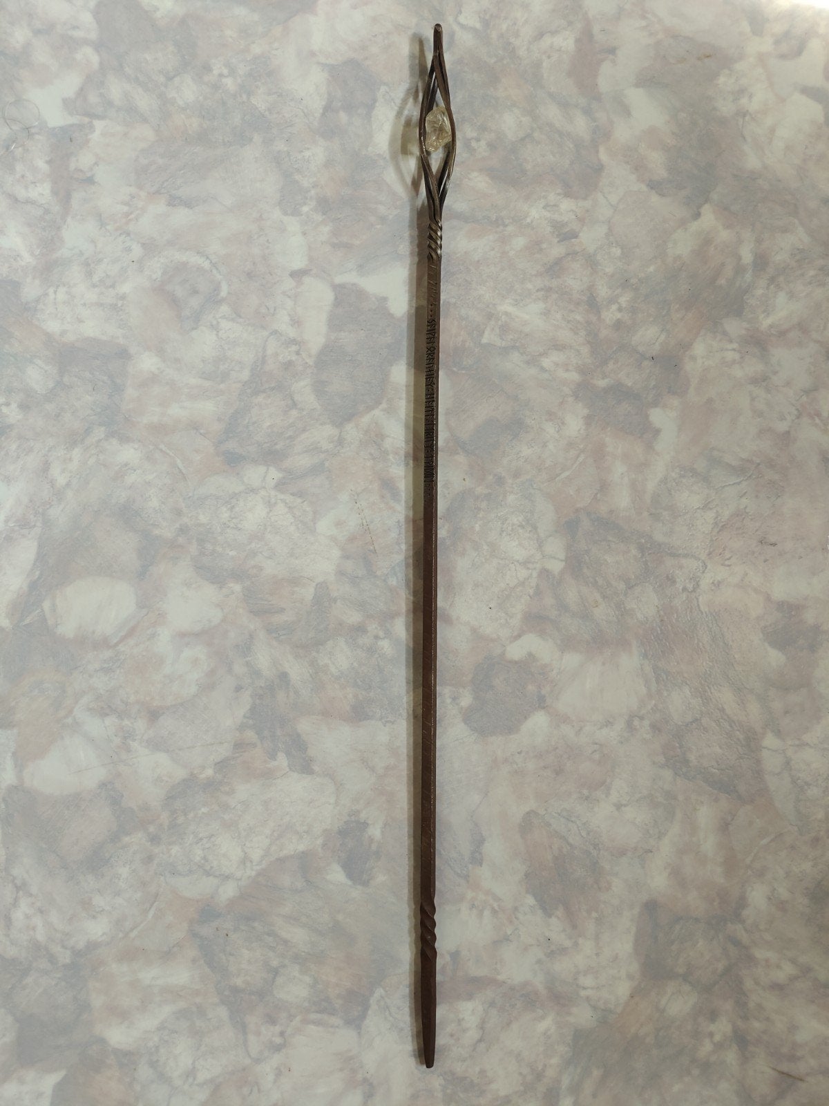 scepter met Runen, Ophalen of Verzenden, Object, Grijs, Metaal